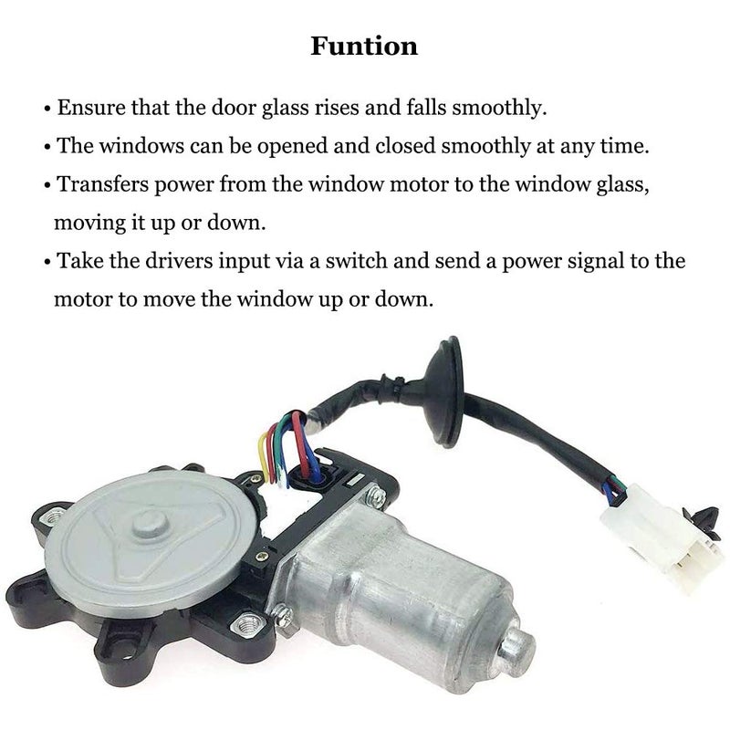 Syconeer Window Lift Motor Front Right Passenger Side for 2003-2009 Nissan 350Z 2003-2007 Infiniti G35 Coupe Model Replace 80730-CD00A 80730CD00A - Image 2
